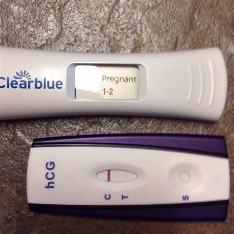 positive pregnancy test sample.